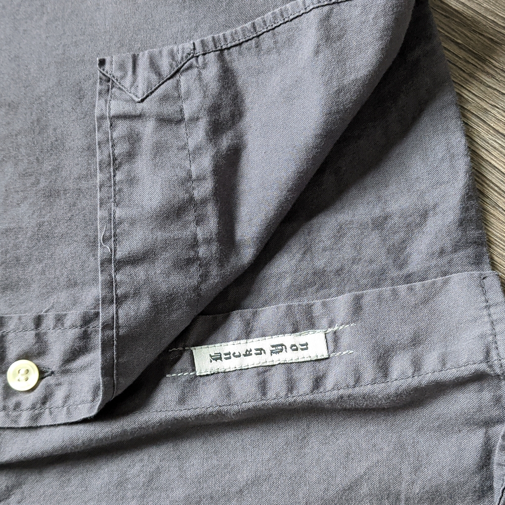 🎉HP🎉 Lucky Brand Gray Western Style Button Down Embroidered Shirt XL - Picture 7 of 14
